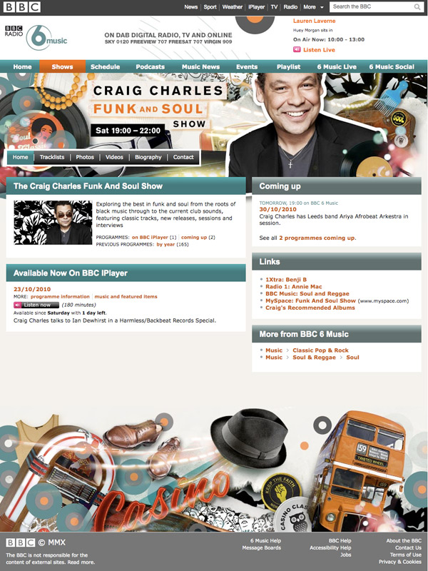 BBC 6 Music Craig Charles Funk and Soul Show