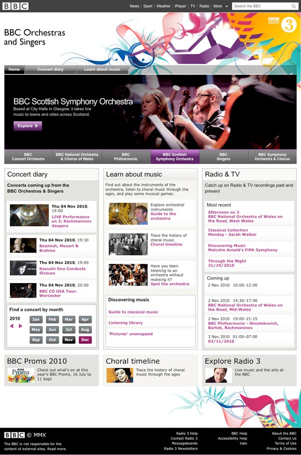 BBC Performing Groups portal